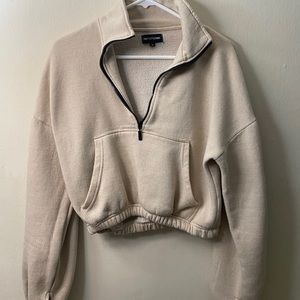 Tan Cropped Hoodie from PLT
